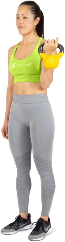 ProsourceFit Vinyl Coated Cast Iron Kettlebells for Full Body Fitness Workouts