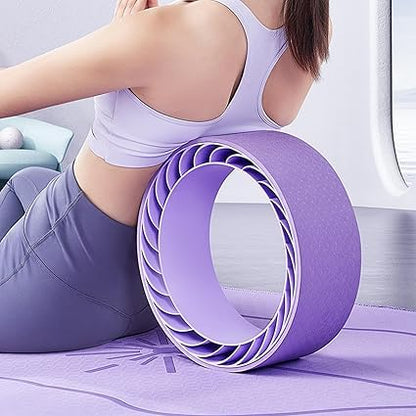 Curve magic wheel：Fit Prop Foam Padded Back Stretcher Wheel with Center Spine Cradle，Yoga Wheel for