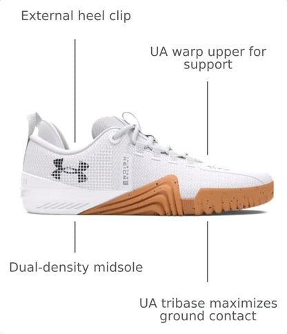 Under Armour TriBase Reign 6 White/Distant Gray/Black 13 D (M)