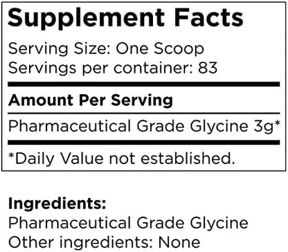 Glycine Powder 250g | Non-Essential Amino Acids Supplement for Post Workout Muscle Recovery, Digestion, Sleep Aid + More - Vegan, Additive-Free, Third-Party Tested | Centenarius Nutrition