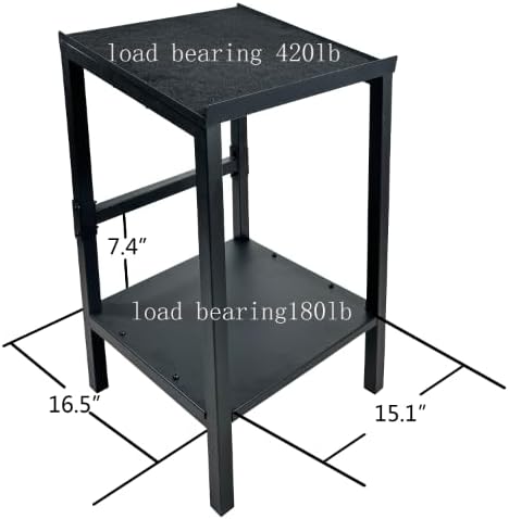 Black Heavy Duty Adjustable Dumbbell Stand - Home Gym Storage Rack with Non-Slip Base, Anti-Tip Safety & Space-Saving Design.