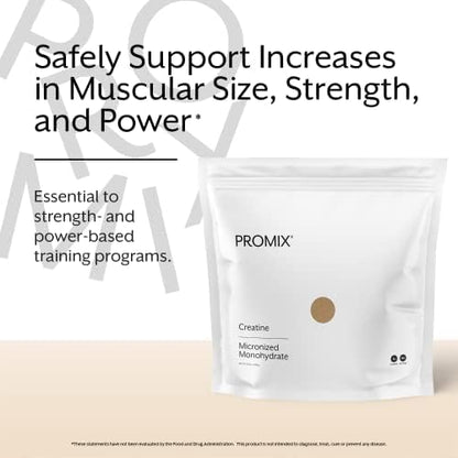 ProMix Nutrition Creatine Monohydrate Powder, Unflavored - 5g of Micronized Creatine per Serving - Increase Muscle Gain, Strength & Power & Supports Recovery - 180 Servings