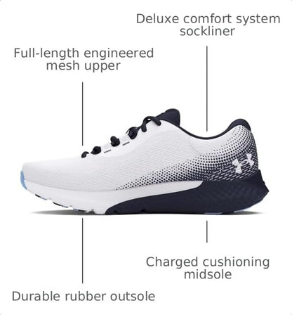 Under Armour Men's Charged Rogue 4, (104) White/Midnight Navy/Horizon Blue, 10.5, US