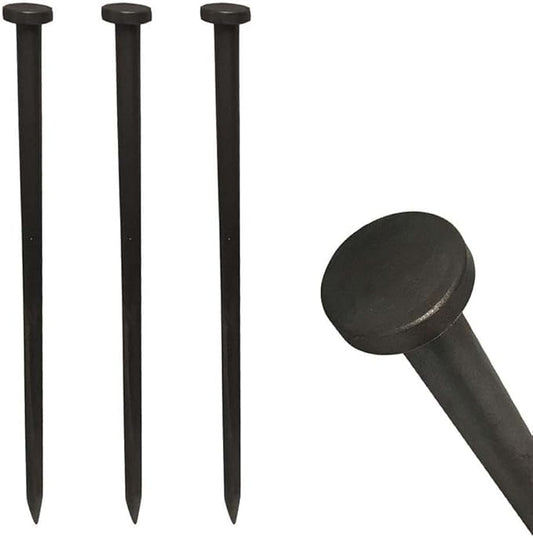 Single Head Tent Stakes - Heavy Duty Steel Tent Stakes, Versatile Ground Spikes to Anchor