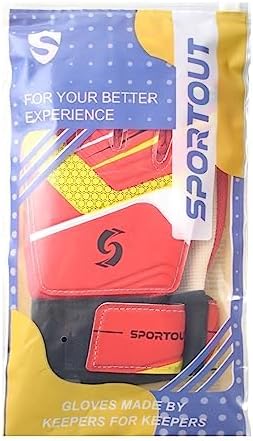 Sportout Kids Goalkeeper Gloves, Soccer Gloves with Double Wrist Protection and Non-Slip Wear Resistant Latex Material to Give Protection to Prevent Injuries