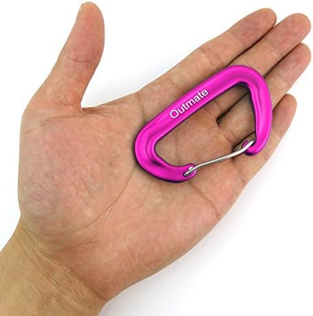 12kN 3.2"x2" Heavy-Duty Carabiner Clips - Durable, Lightweight Aluminum Alloy Carabiners for Hiking, Camping, Keychains, Dog Leashes, Hammocks & More