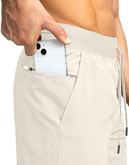 Men's Running Shorts with Zipper Pockets 9 Inch/ 7 Inch / 5 Inch Lightweight Quick Dry Gym Workout Athletic Shorts for Men