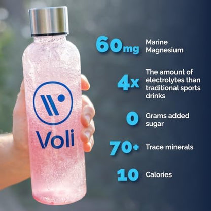 Voli Electrolytes Powder Packets | No Added Sugar Electrolyte Drink Mix for Hydration | Keto & Fasting Friendly, Natural Superfoods & Minerals | Strawberry Lemonade, 30-Count