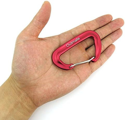 12kN 3.2"x2" Heavy-Duty Carabiner Clips - Durable, Lightweight Aluminum Alloy Carabiners for Hiking, Camping, Keychains, Dog Leashes, Hammocks & More