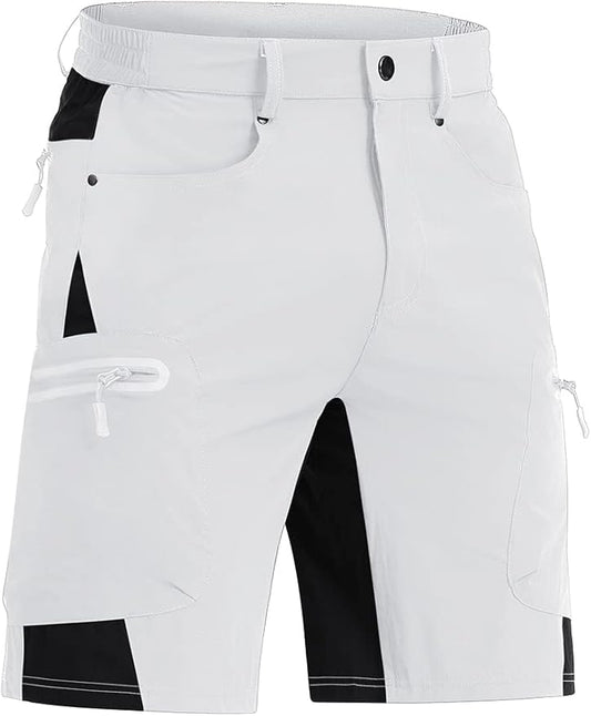 CRYSULLY Men's Hiking Cargo Shorts Outdoor Summer Lightweight Quick Dry Casual Shorts with 5 Pocket