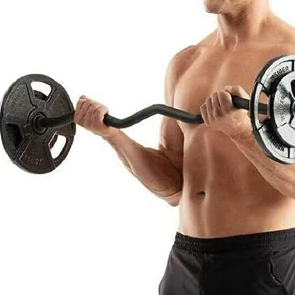 Chong Olympic Barbell 47Inch-4FT-350lb /86Inch-7FT-1500lb EZ Curl Weight Bar, Capacity Chrome Barbells for Gym Home Strength Training,Weightlifting,Power Lifting