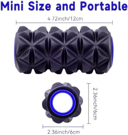 Foam Back Roller Wheel- Back Stretcher with Center Spine Cradle- Targeted Stretching, Neck & Back Pain Relief, Deep Tissue Trigger Point Muscle Massage for Physical Therapy, Pain & Exercise- Set of 5