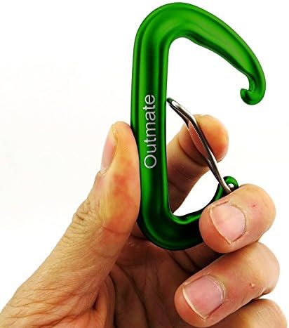 12kN 3.2"x2" Heavy-Duty Carabiner Clips - Durable, Lightweight Aluminum Alloy Carabiners for Hiking, Camping, Keychains, Dog Leashes, Hammocks & More