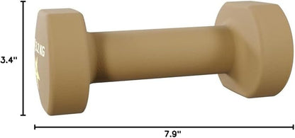 Yes4All Neoprene Coated Dumbbell Hand Weight Sets of 2 - Multiple Weight Options with 15 Colors, Anti-roll, Anti-Slip, Hexagon Shape