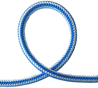 Pelican Rope 16-Strand 1/2 in (12.7 mm) Arborist-16™ Arborist Rope - 7000 lb MBS - Static Climbing Rope - Rescue Operations - High Visibility - 150 ft - Sewn Eye - Blue White - Made in The USA