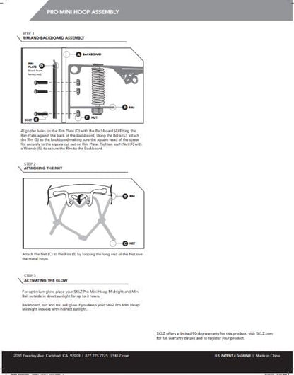 SKLZ Pro Mini Indoor Basketball Hoop - Over The Door ??Portable - Great For Home, Dorms, Offices, and Gifts