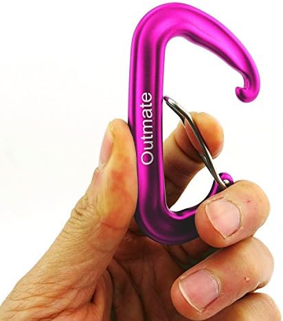 12kN 3.2"x2" Heavy-Duty Carabiner Clips - Durable, Lightweight Aluminum Alloy Carabiners for Hiking, Camping, Keychains, Dog Leashes, Hammocks & More