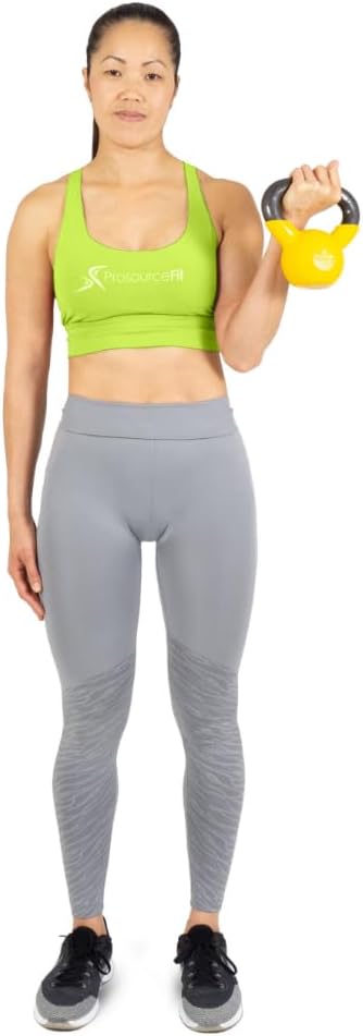 ProsourceFit Vinyl Coated Cast Iron Kettlebells for Full Body Fitness Workouts