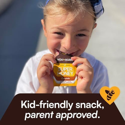 You Again Super Honey Chocolate Packets | Workout Clean Energy Gel Packs | Cycling, Endurance, Running Gel or Energy Snack | Paleo & Carnivore Snack | Gluten-Free | Made in USA | 8 Count