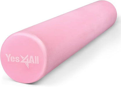 Yes4All EVA Firm Foam Roller for Back - Round Back Roller for Exercise, Yoga & Pilates 12/18/24/36 inch