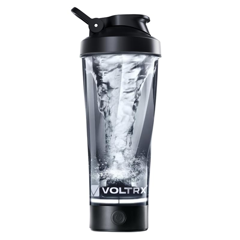 VOLTRX Premium Electric Protein Shaker Bottle, Made with Tritan - BPA Free - 24 oz Vortex Portable