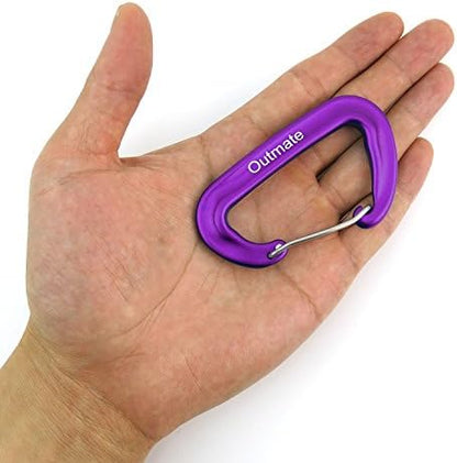 12kN 3.2"x2" Heavy-Duty Carabiner Clips - Durable, Lightweight Aluminum Alloy Carabiners for Hiking, Camping, Keychains, Dog Leashes, Hammocks & More