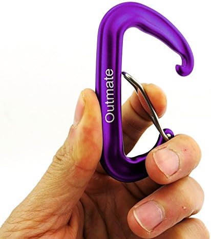 12kN 3.2"x2" Heavy-Duty Carabiner Clips - Durable, Lightweight Aluminum Alloy Carabiners for Hiking, Camping, Keychains, Dog Leashes, Hammocks & More