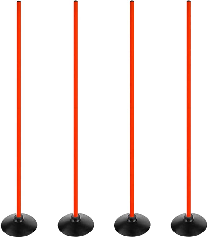 Soccer Basketball Training Poles Detachable Agility Poles Training Equipment, Slalom Drill Speed Training Pole