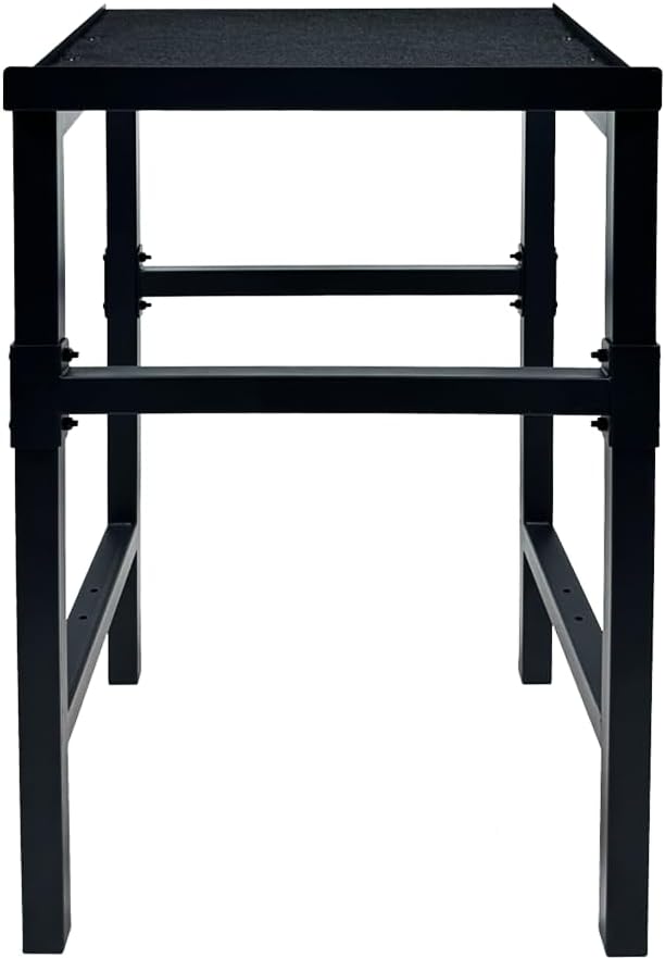 Black Heavy Duty Adjustable Dumbbell Stand - Home Gym Storage Rack with Non-Slip Base, Anti-Tip Safety & Space-Saving Design.