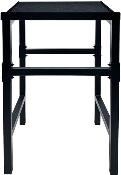 Black Heavy Duty Adjustable Dumbbell Stand - Home Gym Storage Rack with Non-Slip Base, Anti-Tip Safety & Space-Saving Design.