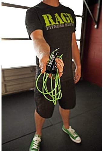 Rage Fitness R2 Jump Rope - Green PVC Training Rope with Speed Bearing Handles