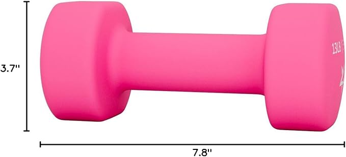 Yes4All Neoprene Coated Dumbbell Hand Weight Sets of 2 - Multiple Weight Options with 15 Colors, Anti-roll, Anti-Slip, Hexagon Shape