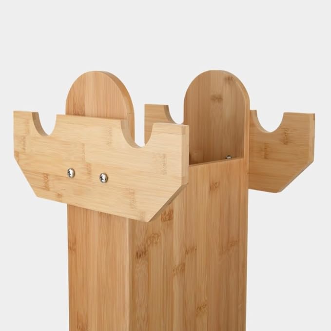 Arrow Holder,Bamboo Wood Bow and Arrow Stand Portable Archery Bow Stand for Recurve Bows, Traditional Bows and Compound Bow