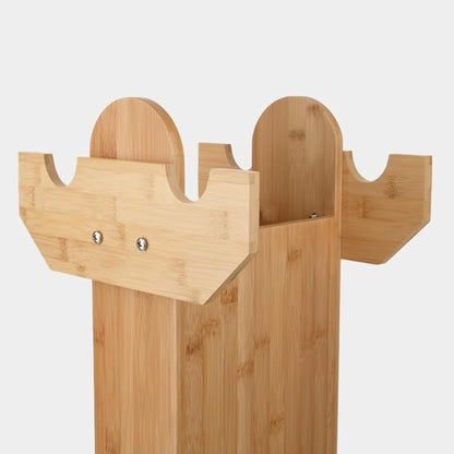 Arrow Holder,Bamboo Wood Bow and Arrow Stand Portable Archery Bow Stand for Recurve Bows, Traditional Bows and Compound Bow