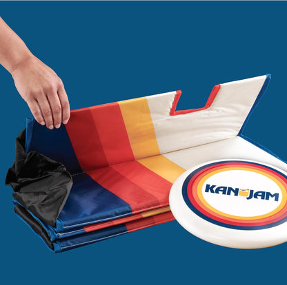 Kan Jam Pack ’N Go Portable Disc Toss Game Set – Foldable Travel Beach & Backyard Lawn Game with Flying Disc and Carry Bag – All-Weather Outdoor Tailgate Game