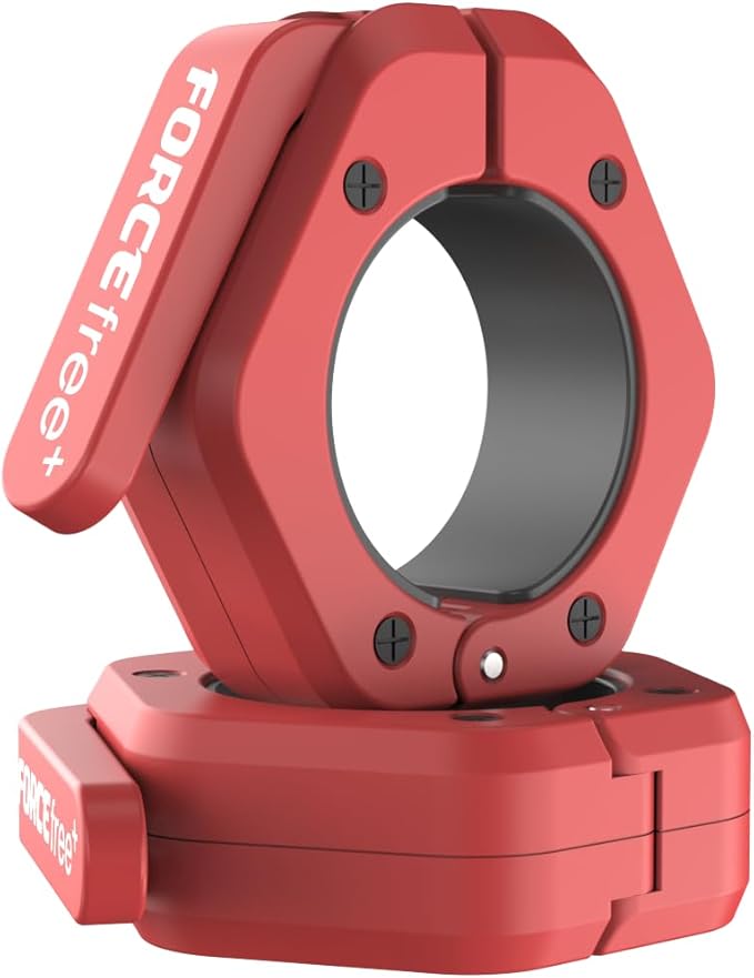 Barbell Clips (Pair), Barbell Clamps, Quick Release Olympic Barbell Clamps with Anti Slip TPR Grip, Barbell Collars for Secure Weightlifting & Powerlifting (Black) (MAG, Green)