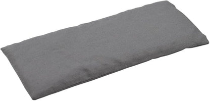 Weighted Eye Pillow - Flaxseeds & Lavender Eye Pillow Weighted for Restorative Yoga, Meditation & Stress Relief | Microwave Heating Pad & Cool Compress for Sinus Relief (Grey, Unscented)