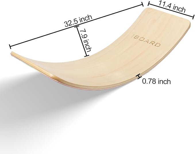 Wobble Balance Board for Toddlers, 35 Inch Rainbow Rocker Board Open Learning Exercise, Wooden Board for 3-12 Age Birthday