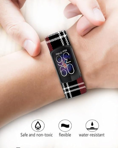 Sport Bands Compatible with Charge 6 /Charge 5 for Women Men,Soft Waterproof Replacement Straps Wristbands for Charge Advanced Fitness Tracker