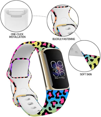 Sport Bands Compatible with Charge 6 /Charge 5 for Women Men,Soft Waterproof Replacement Straps Wristbands for Charge Advanced Fitness Tracker