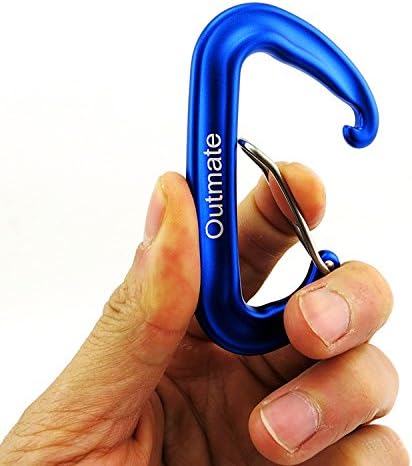 12kN 3.2"x2" Heavy-Duty Carabiner Clips - Durable, Lightweight Aluminum Alloy Carabiners for Hiking, Camping, Keychains, Dog Leashes, Hammocks & More