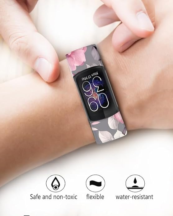 Sport Bands Compatible with Charge 6 /Charge 5 for Women Men,Soft Waterproof Replacement Straps Wristbands for Charge Advanced Fitness Tracker