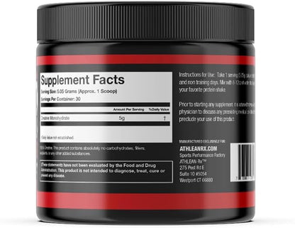 X-CREATINE Pure Micronized Creatine Monohydrate Powder - Supports Muscle Strength, Power, and Recovery - Gluten-Free, Non-GMO, Performance Enhancing Supplement (30 Servings)