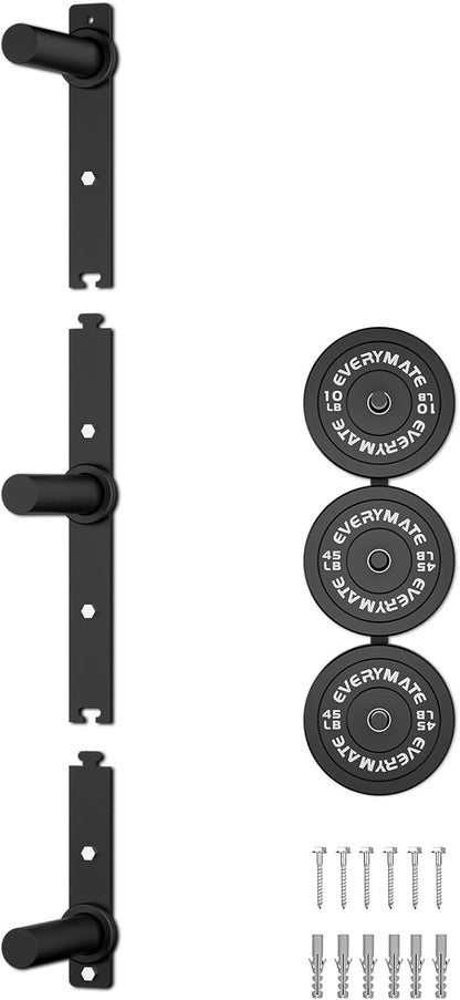 Weight Plate Storage Rack, Olympic Weight Plate Holder, Bumper Plate Storage, Home Gym Organizer