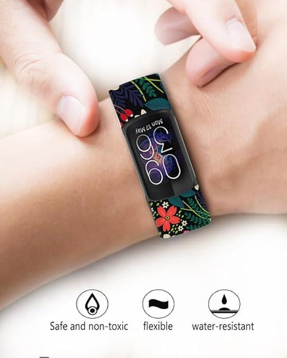 Sport Bands Compatible with Charge 6 /Charge 5 for Women Men,Soft Waterproof Replacement Straps Wristbands for Charge Advanced Fitness Tracker