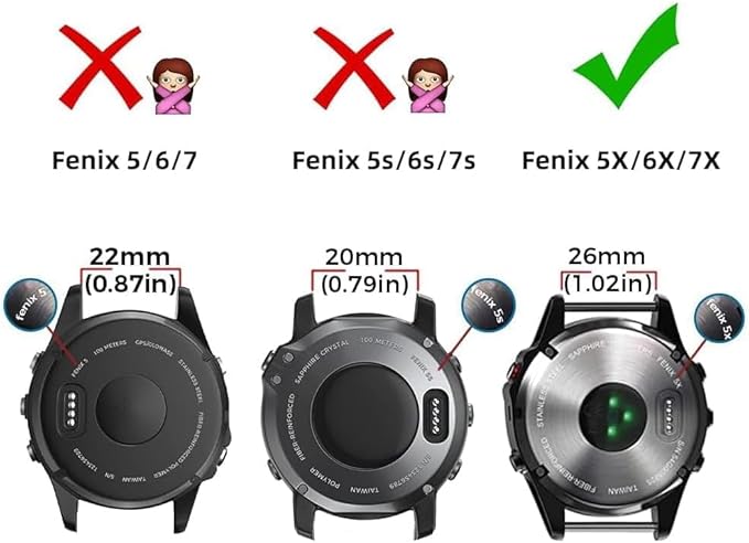 BANSO 26mm Band Keeper for Garmin Fenix 7X,for Garmin Watch Band Replacement Band Loop (Pack of 6)