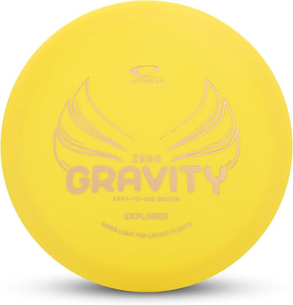 Latitude 64 Gravity Beginner Disc Golf Set | 4 Piece Disc Golf Discs Set | Pure, Fuse, Explorer, Saint | Lightweight, Floating Plastic for Longer Flights | 120-130g (Colors May Vary)