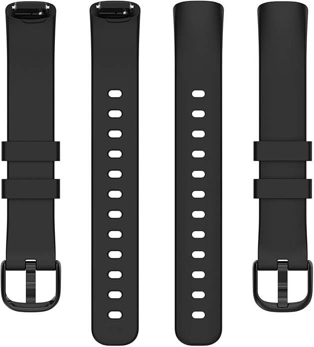 2 Pack Compatible with Fitbit Inspire 3 Bands, 15.4mm Width Soft Silicone Adjustable Sport Replacement Band for Women Men