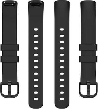 2 Pack Compatible with Fitbit Inspire 3 Bands, 15.4mm Width Soft Silicone Adjustable Sport Replacement Band for Women Men