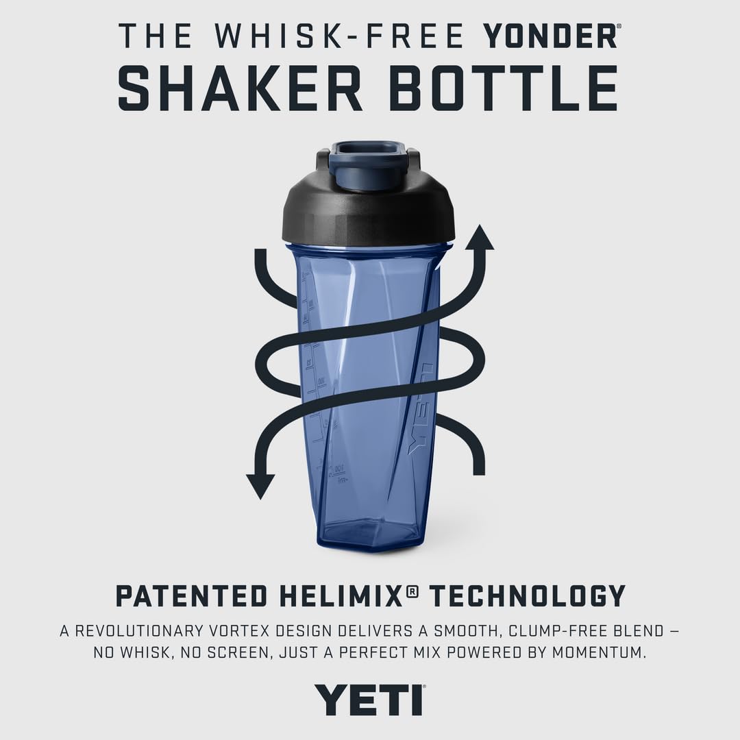 YETI Yonder Helimix Vortex Blender Shaker Bottle Holds up to 27oz | No Blending Ball or Whisk | USA
